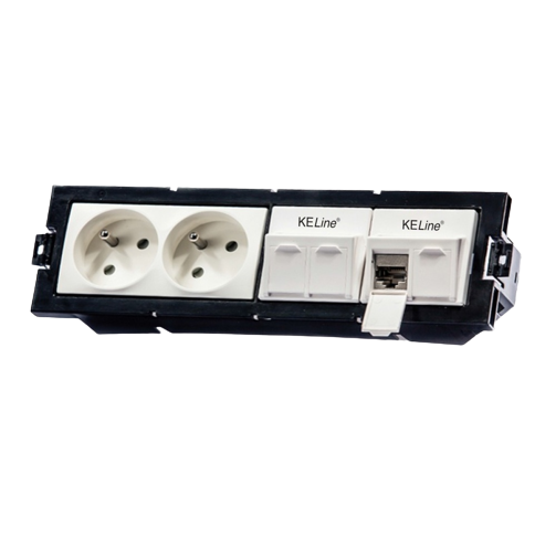 Modulo45 outlet 2 ports floor/duct-mounted