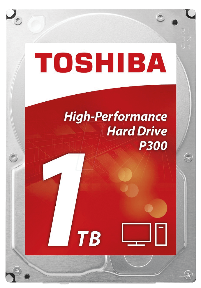 Desktop hard drive, 1 TB, Toshiba P300