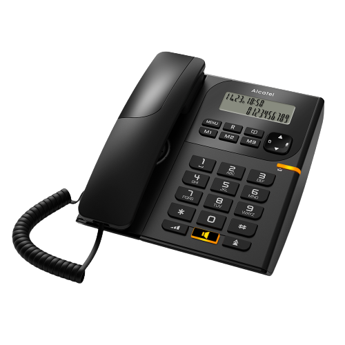 Alcatel T58 CE Analog Corded Phone - Black